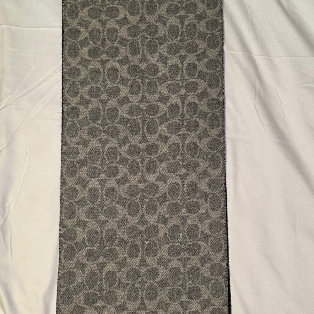 Coach Black and Gray Two-Tone Scarf - Picture 5 of 10